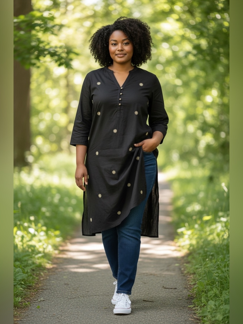 Black kamiz/kaftan